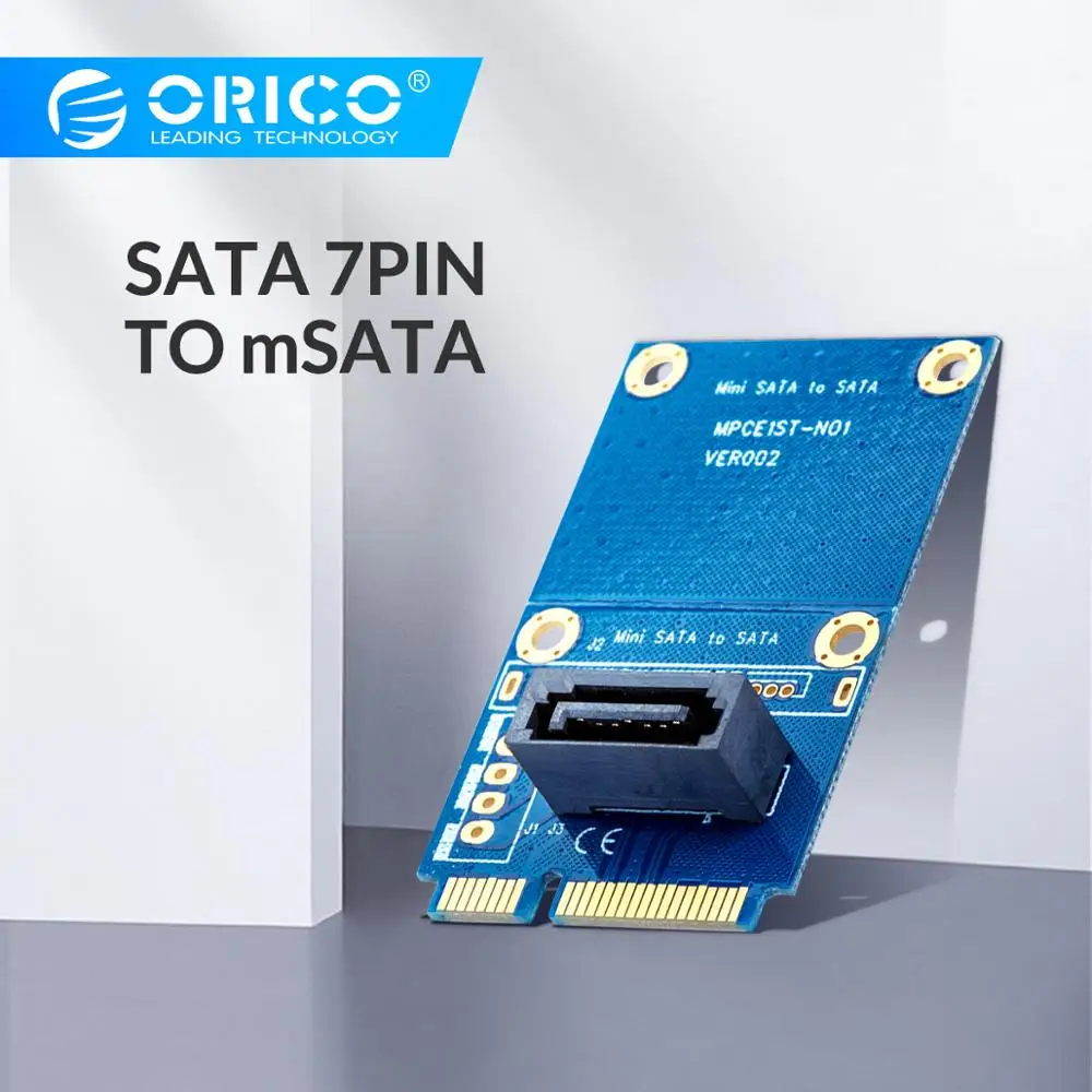 ORICO SATA 7PIN к адаптер mSATA вертикальный тип SSD адаптер Поддержка SATA3 протокол поддержка полноразмерная двусторонняя печатная плата