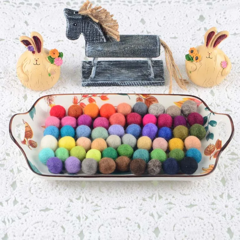 10 шт. 2 см 100% шерсть войлочные шарики милые круглые шерстяные сделай сам красочные
