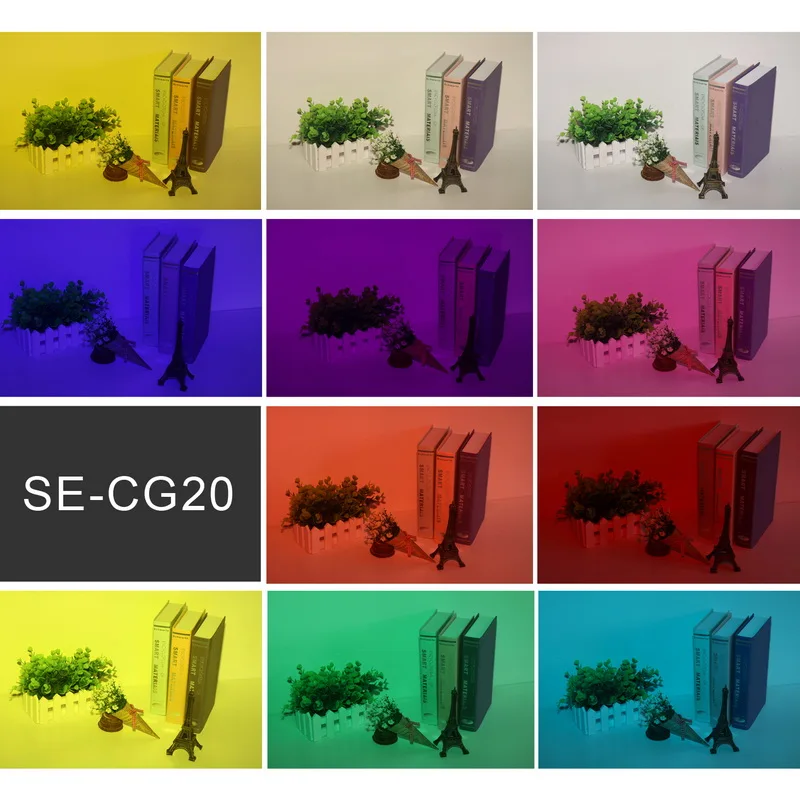 flash diffuser DSLR зеркальная камера новые флэш вспышки цветные гели фильтр 20 шт. Selens SE CG20