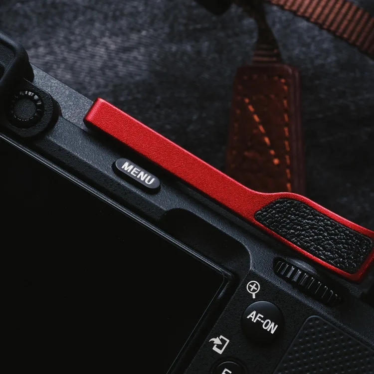 Фото Дизайн для Sony A7C A7CII A7CRMetal упор для большого пальца с кожаной наклейкой чехол для горячего башмака №2