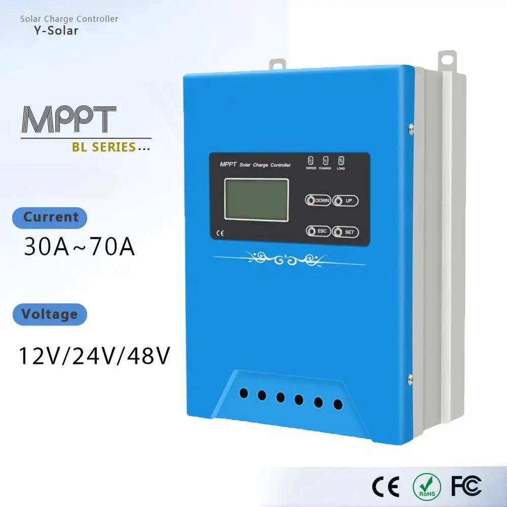 MPPT Контроллер заряда солнечной батареи 40A 50A 60A 70A контроллер 12 в 24 48 В зарядное
