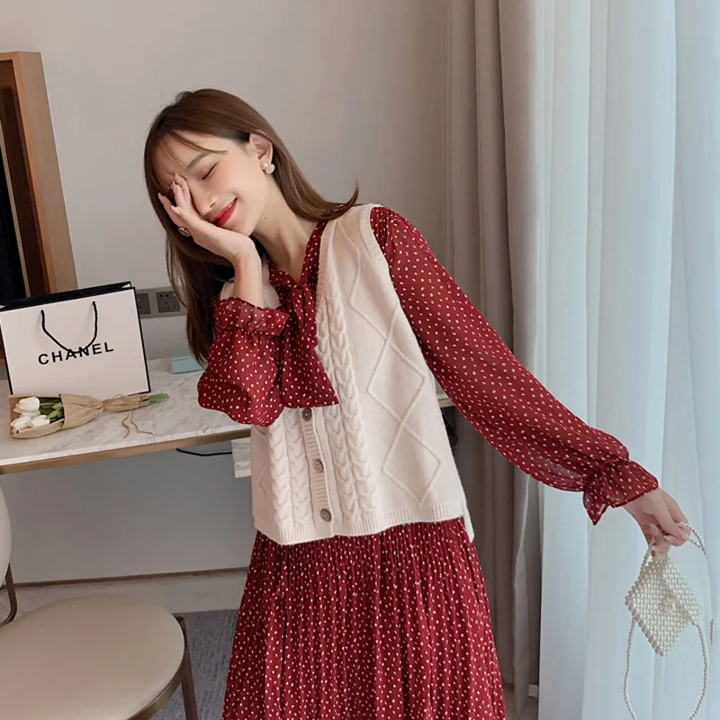 Женское свободное шифоновое платье BGTEEVER повседневное универсальное миди с