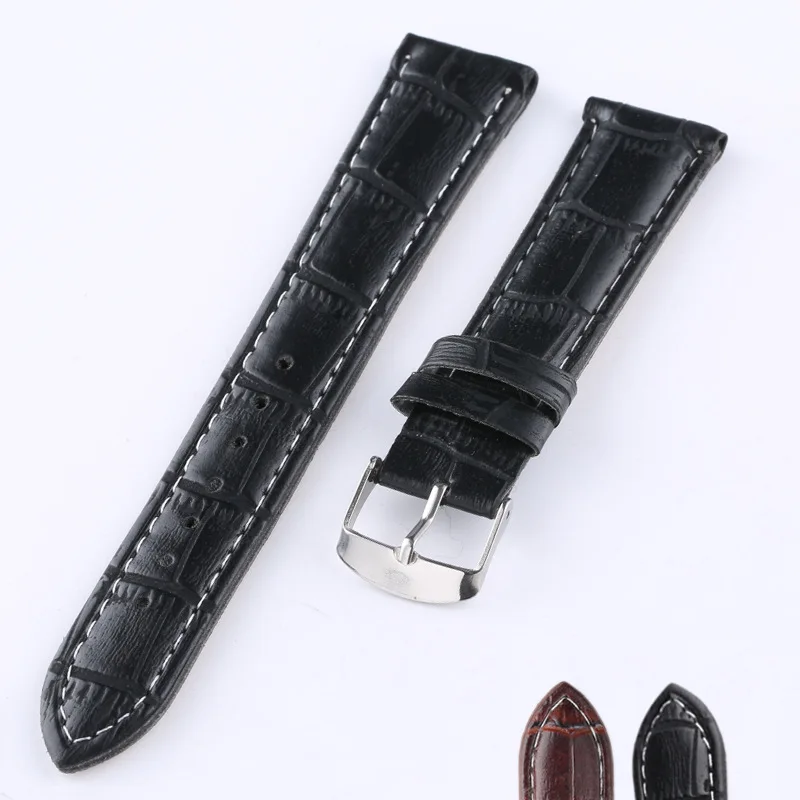 Стальной ремешок с пряжкой бабочкой из крокодиловой кожи аксессуары для часов