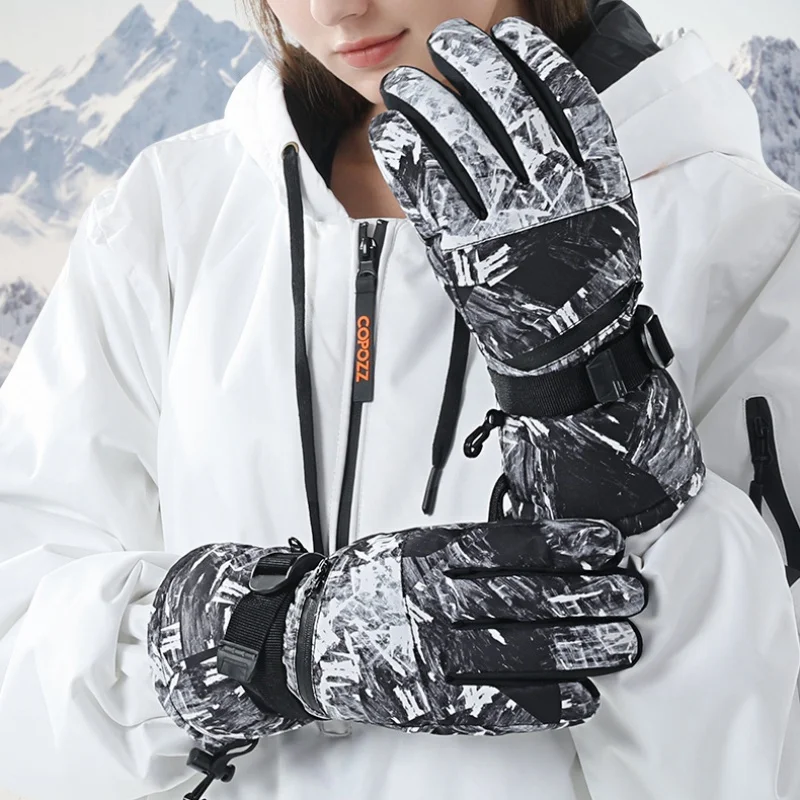 

Professional Ski Gloves Men Women Winter Warm Snowboard Ultralight Waterproof Thermal Snow Gloves Windproof Mittens