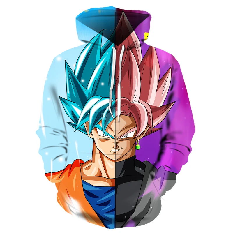 Мужская и Женская толстовка с 3D капюшоном Dragon Ball пуловер верхняя одежда уличная