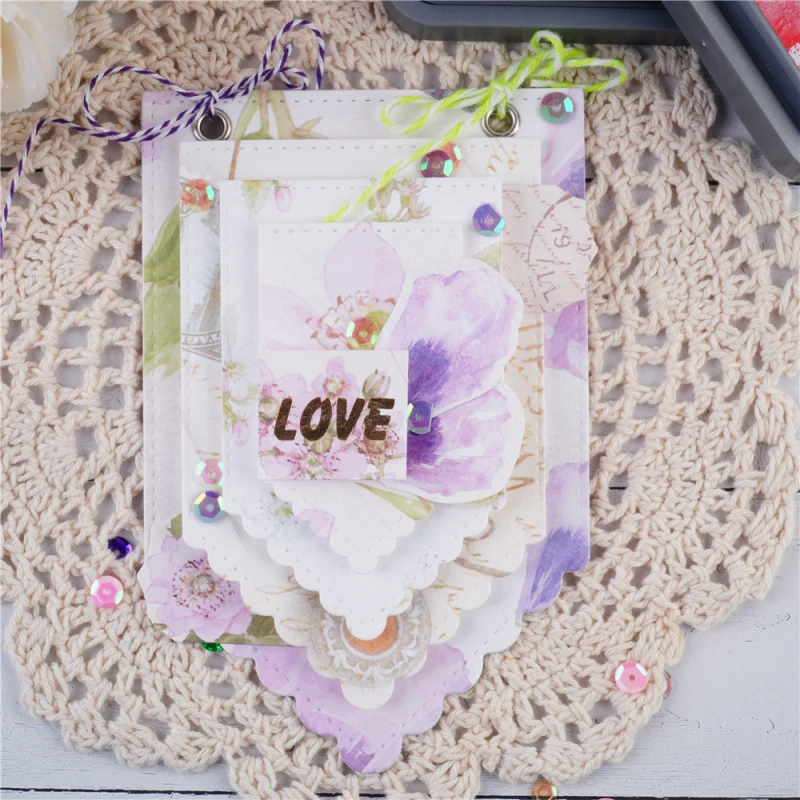 8 шт./лот трафареты для высечки металлических баннеров шаблон самостоятельного