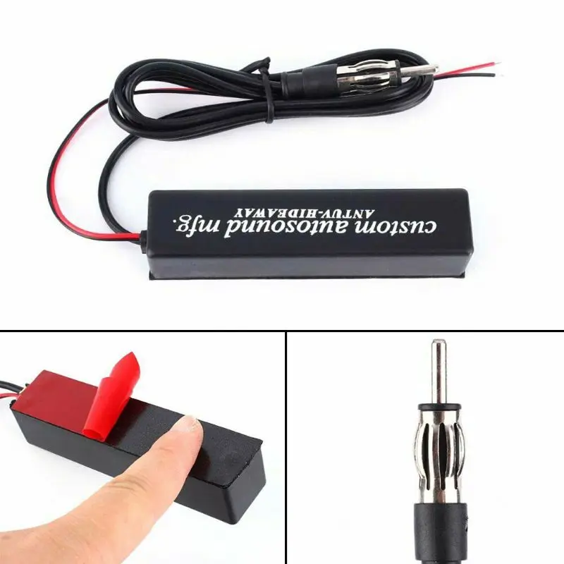 

Universal Car Hidden Amplified 12V Stereo Radio Antenna Kit Automotive Electronics Speaker Cable Easy Install Auto Parts W91F