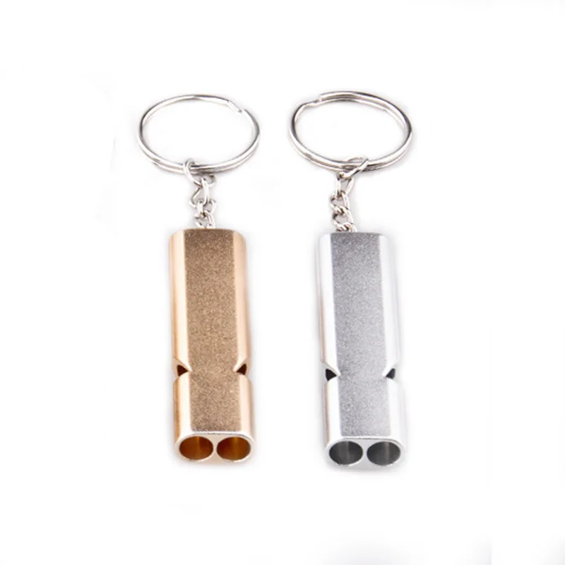 

1pcs 120 Decibels Outdoor Keychain Whistle Cheerleading Whistle Aluminum Alloy Emergency Survival Whistle Multifunction Tools