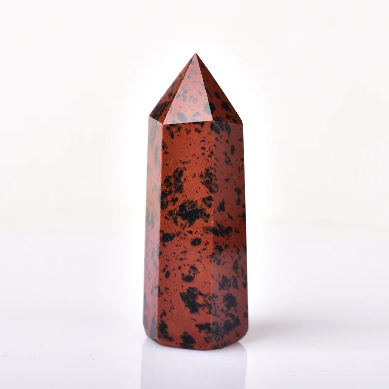 Natural Red obsidian Crystal Point Healing Stone Quartz Wand 50-80mm for Home Decoration Mineral DIY Gift | Дом и сад