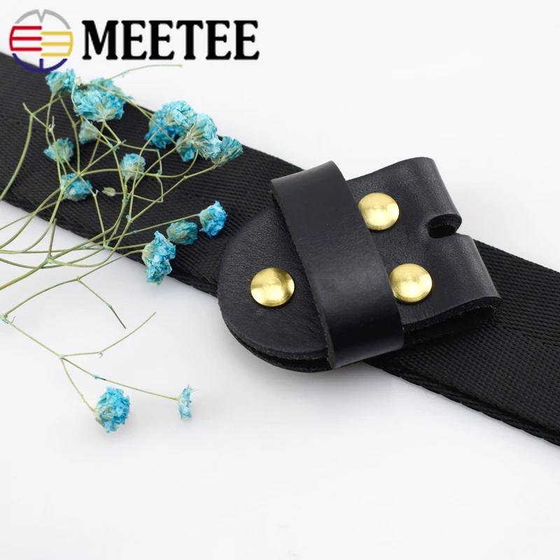 3,8 см Meetee, высокое качество, мужской ремень, пряжка, соединение, кожа, Твердый латунный ремень, пряжка с заклепками, сделай сам, аксессуар для рукоделия AP2387