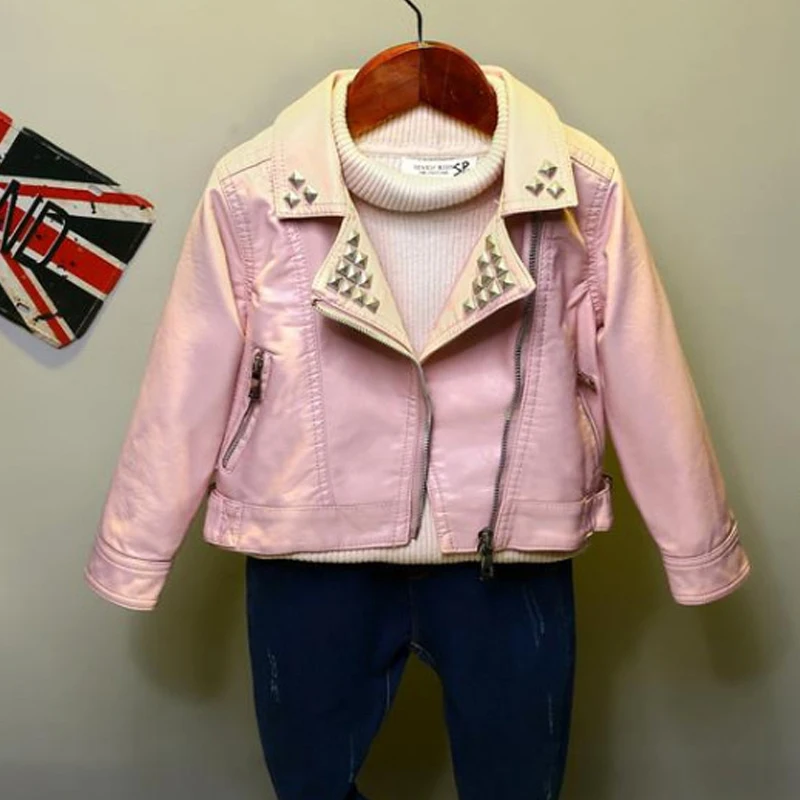 Осенняя детская куртка из искусственной кожи весенний дизайнерский кардиган с