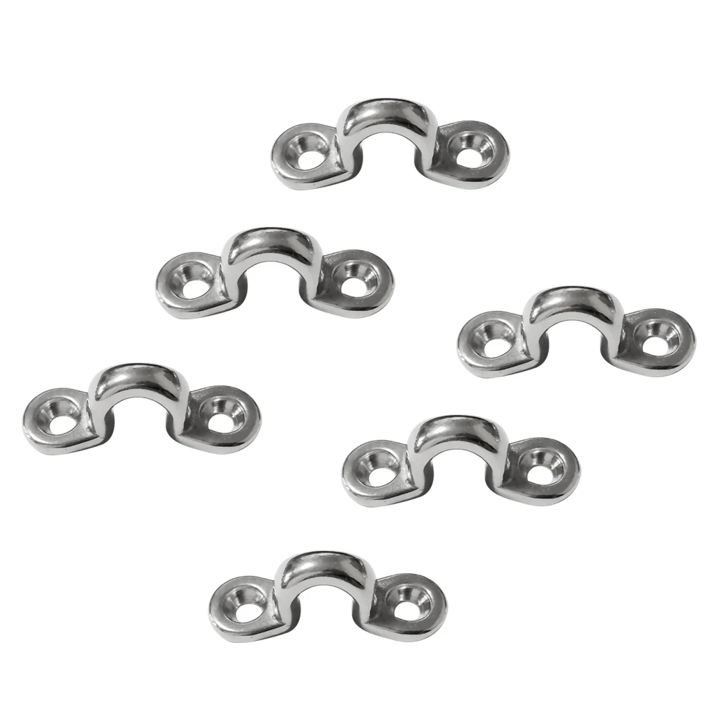 

MagiDeal 6Pcs Scuba Diving Stainless Steel Marine Pad Eye For Kayak Canoe Boat Rigging