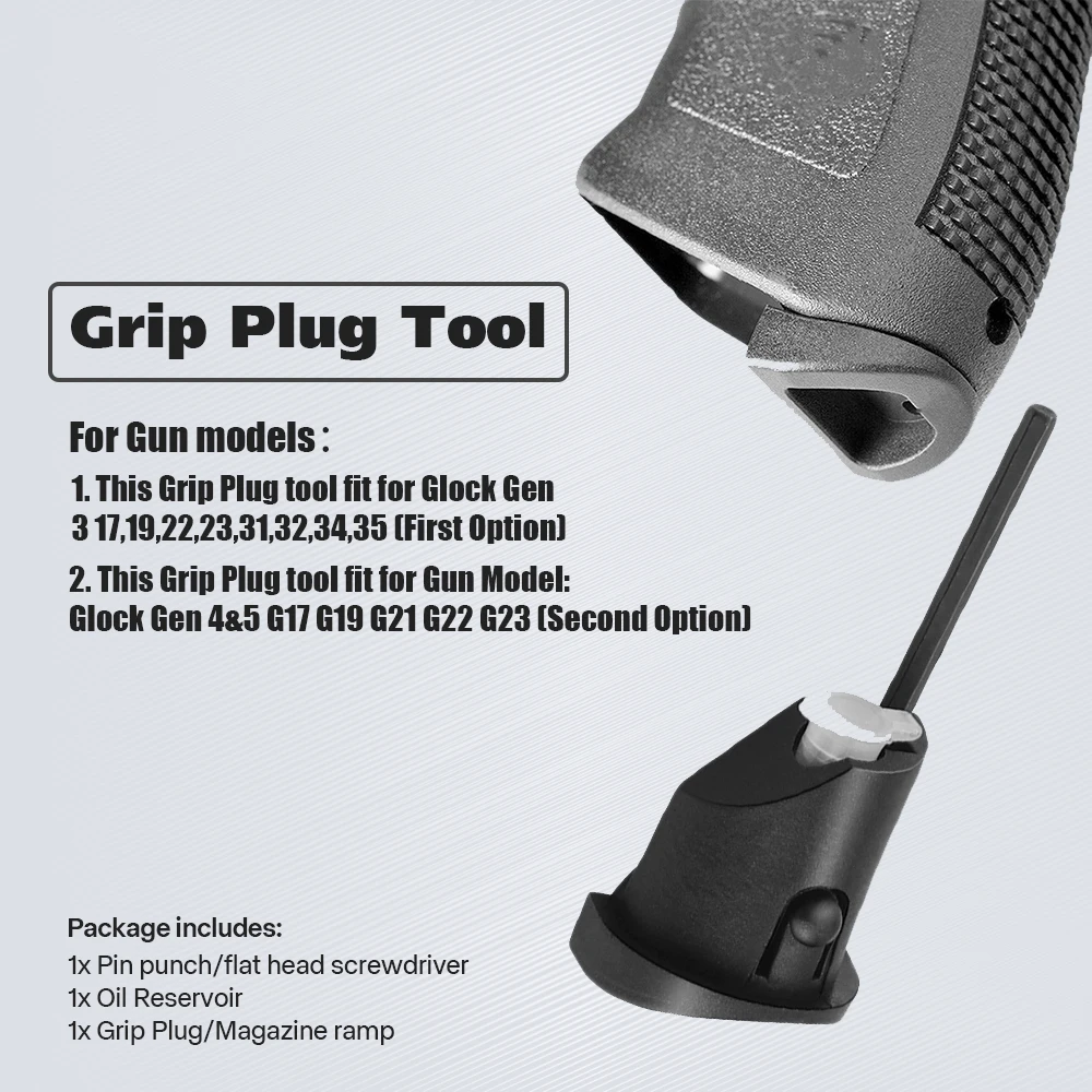 Grip Plug Tool And Oil Reservoir For Glock Gen3 G17/19/22/23/31/32/34/35 Gen4&amp5 G17/19/21/22/23 Hunting Accessories | Спорт и