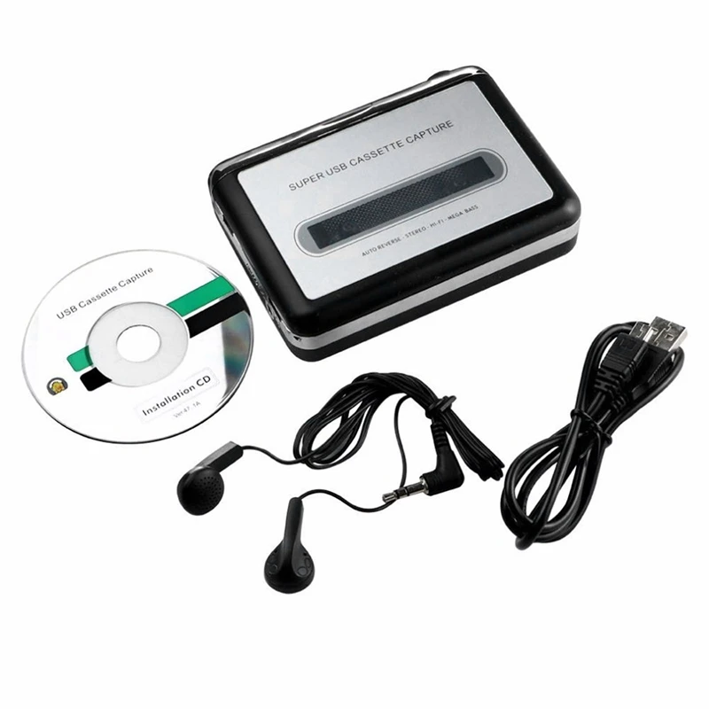 Лента к ПК Супер USB Cassette-to-MP3 записывать аудио музыкальный проигрыватель CD