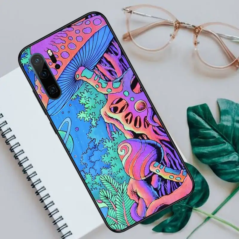 

Weird Trippy Mushroom Psychedelic design Art Phone Case For Huawei honor Mate P 10 20 30 40 i 9 8 pro x Lite smart 2019 nova 5t