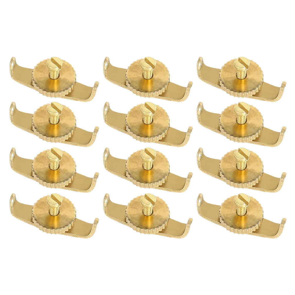 

12pcs Copper String Adjustment Tools Erhu Fine Tuners Erhu Accessories (Golden)