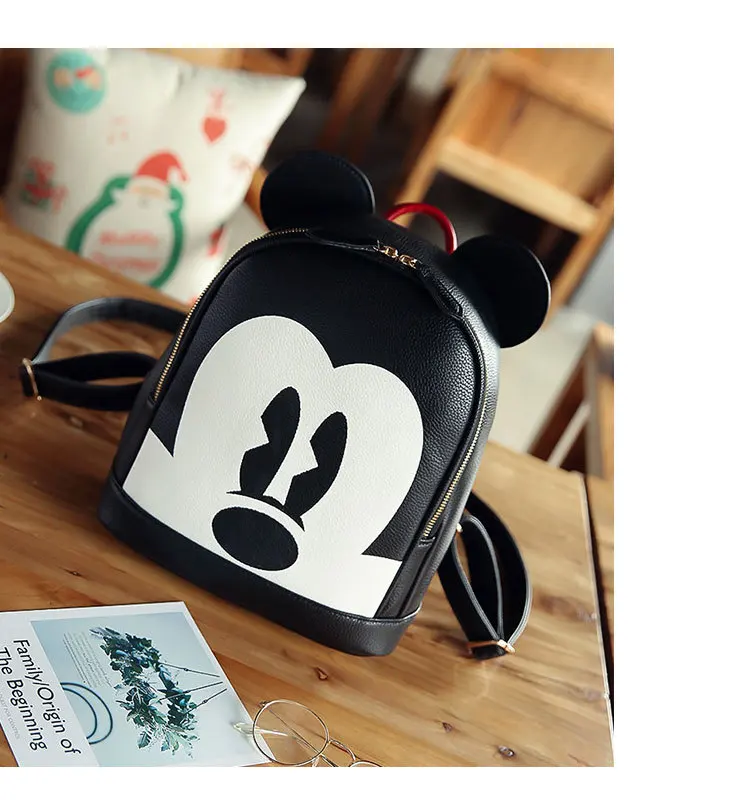 Disney для мужчин и женщин досуг pu Сумка Микки Маус Леди Открытый мультфильм Плюшевый Рюкзак Дорожная сумка милый мешок для подарков подгузник