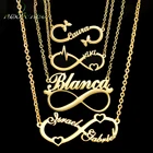 Ожерелье Nextvance с бесконечным названием для женщин, персонализированное золотое ожерелье из нержавеющей стали с именем на заказ, ювелирные изделия для подарка другу