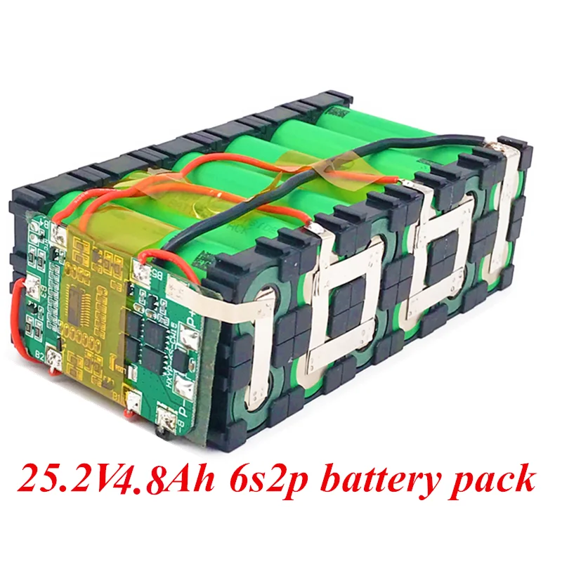 24V 15Ah 6s2p 18650 Батарея литий 25 2 15000 мАч Электрический велосипед