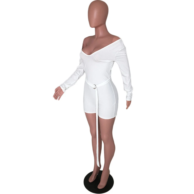 Adogirl сексуальный женский комбинезон с открытыми плечами V образным вырезом и