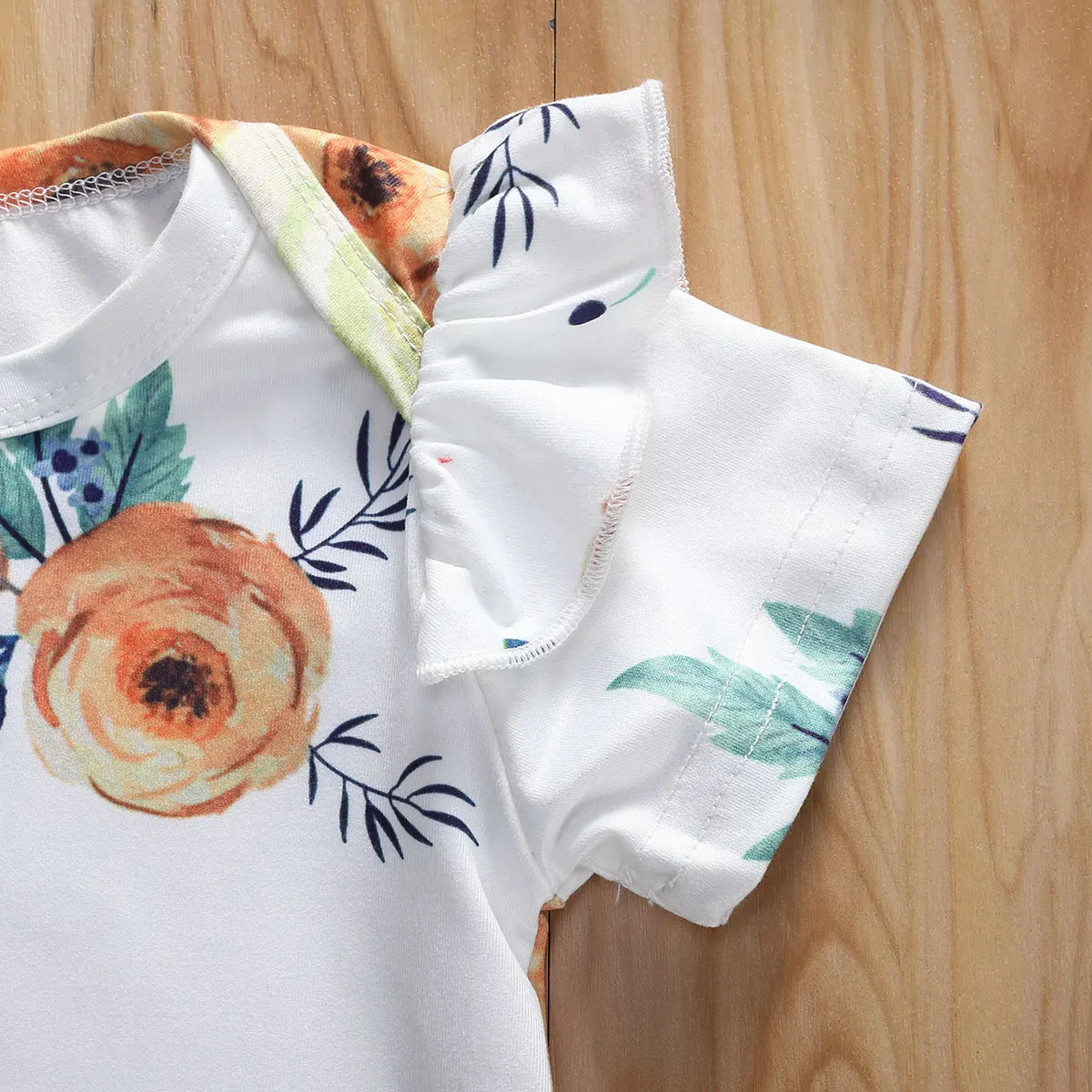 

Baby Summer Clothing Newborn Baby Girl Floral Romper Jumpsuit Overall Skirts Headband 3Pcs Clothes Set Outfit