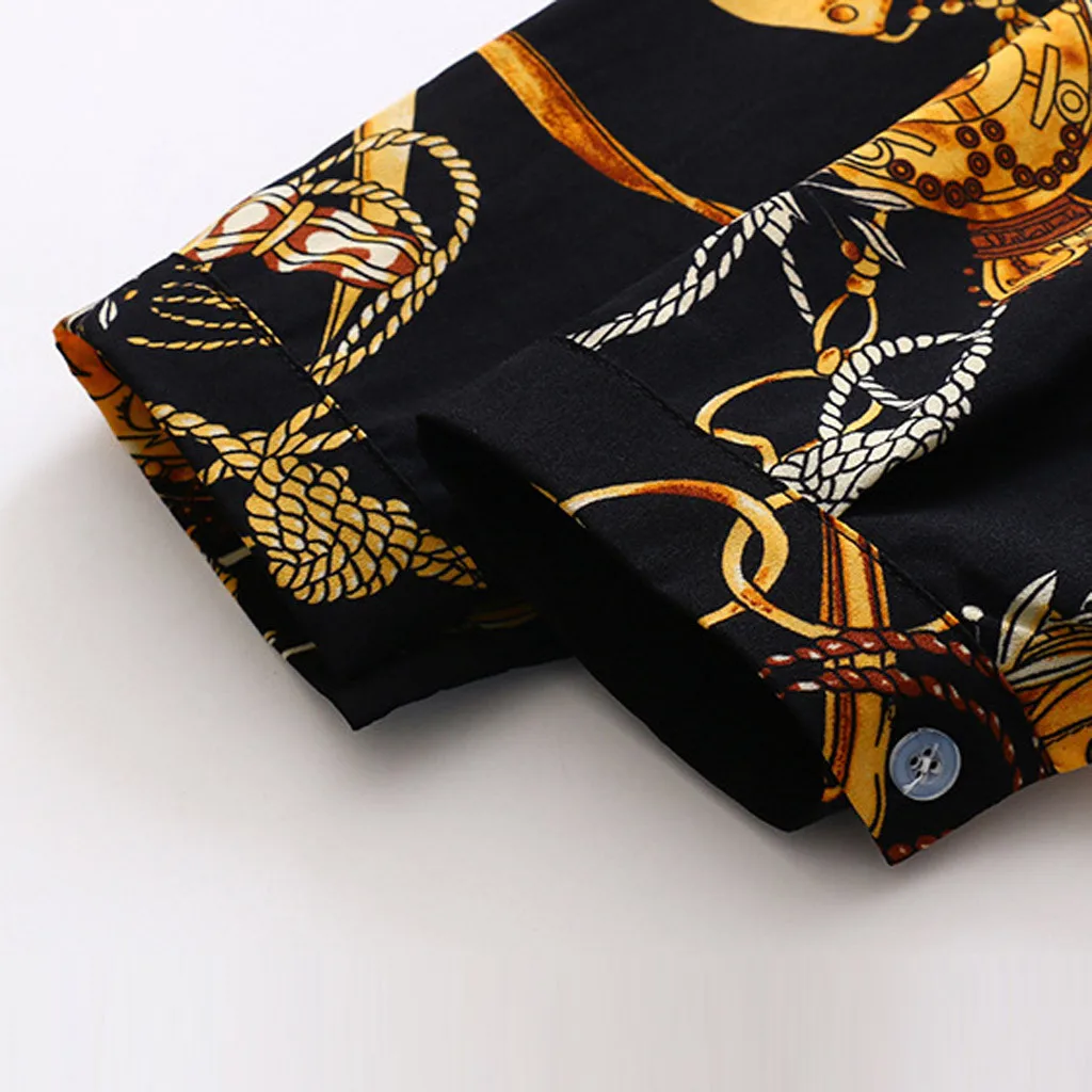 

Zoulv 2021 Summer Chiffon Long Shirt Niche Fashion Loose Retro Print Lapel Shirt Office Leisure Personality High Street Blouse