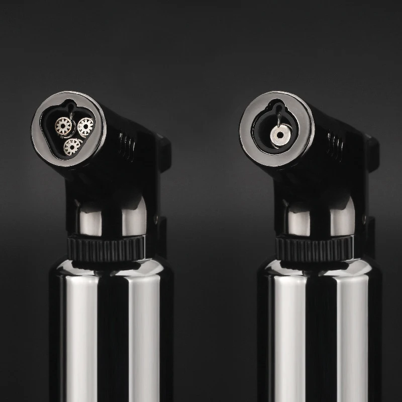 Ветрозащитная струйная зажигалка с распылитфонарь турбогазовая тремя насадками