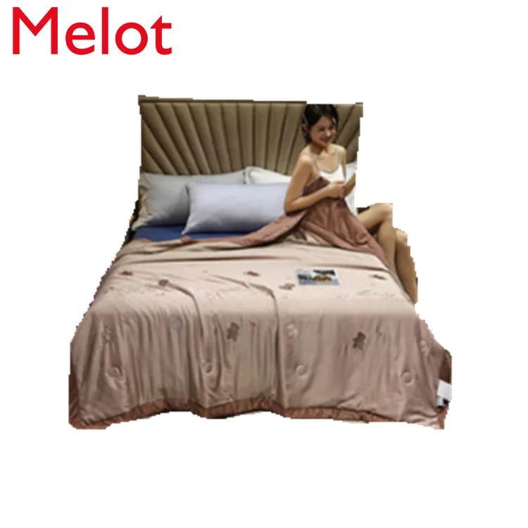 

High-End Luxury New Tencel Summer Quilt Double Single Summer Quilt Embroidery Air Conditioner Quilt