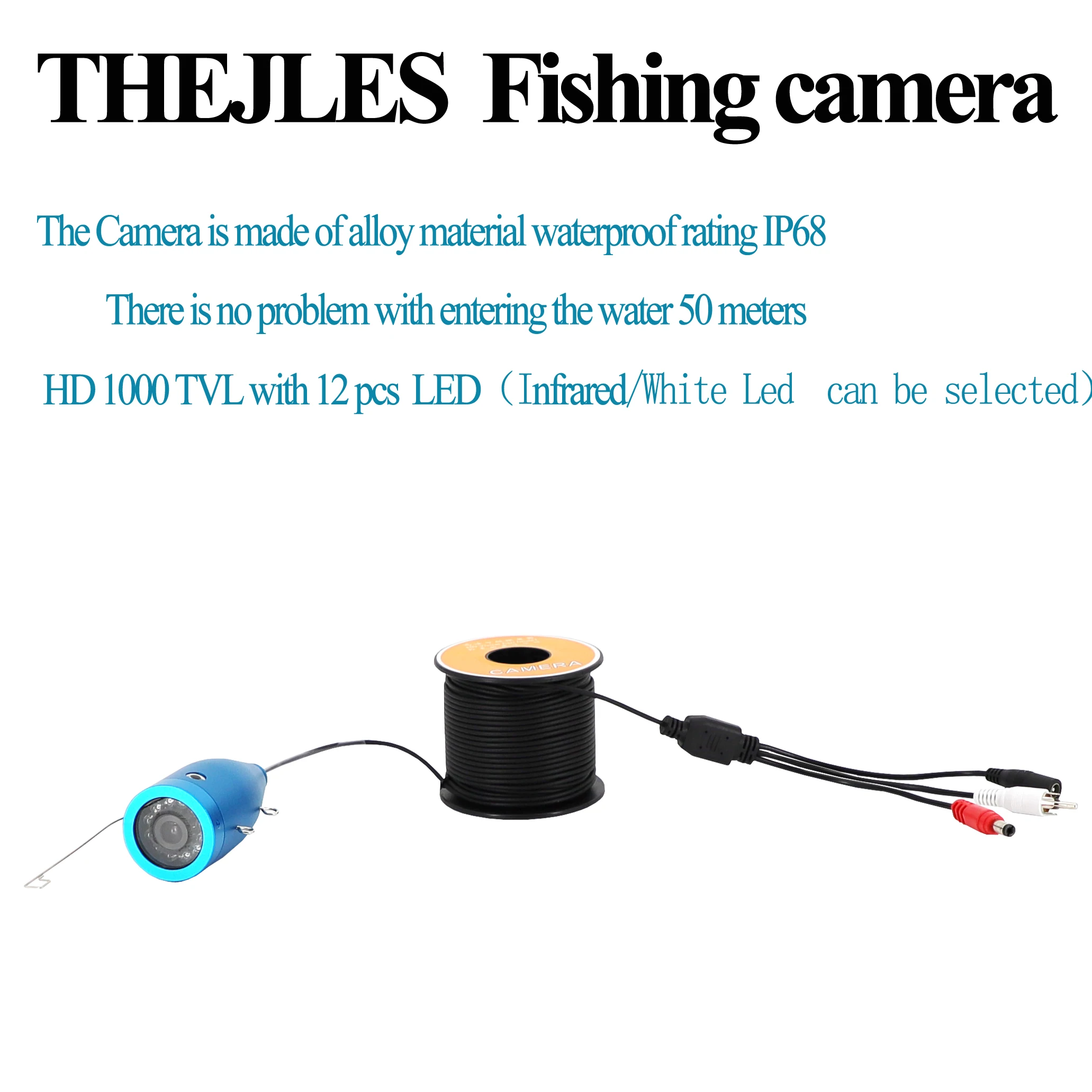 Новый одноместная Рыбалка Камера для 7 дюймов Рыболокаторы 12 светодиодный