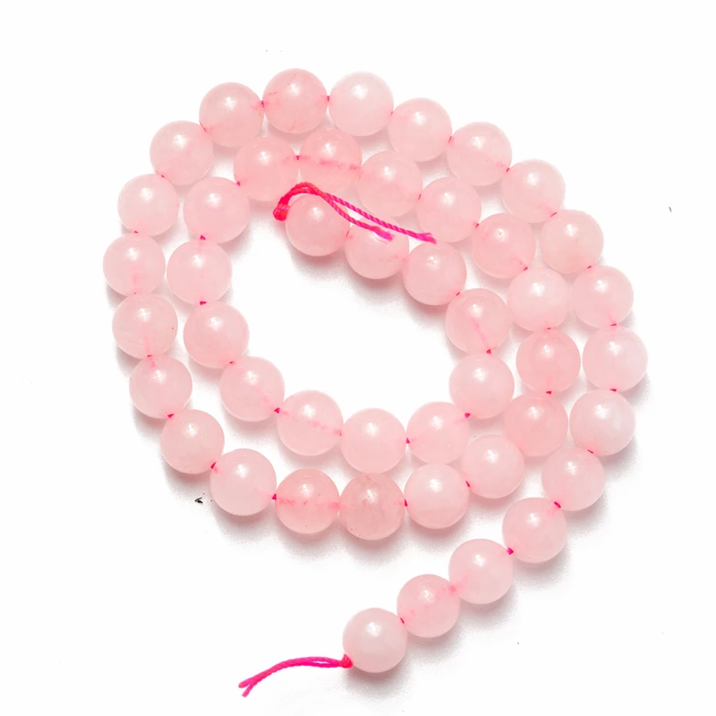 Оптовая продажа розовый кристалл кварца бусины натуральный камень свободные