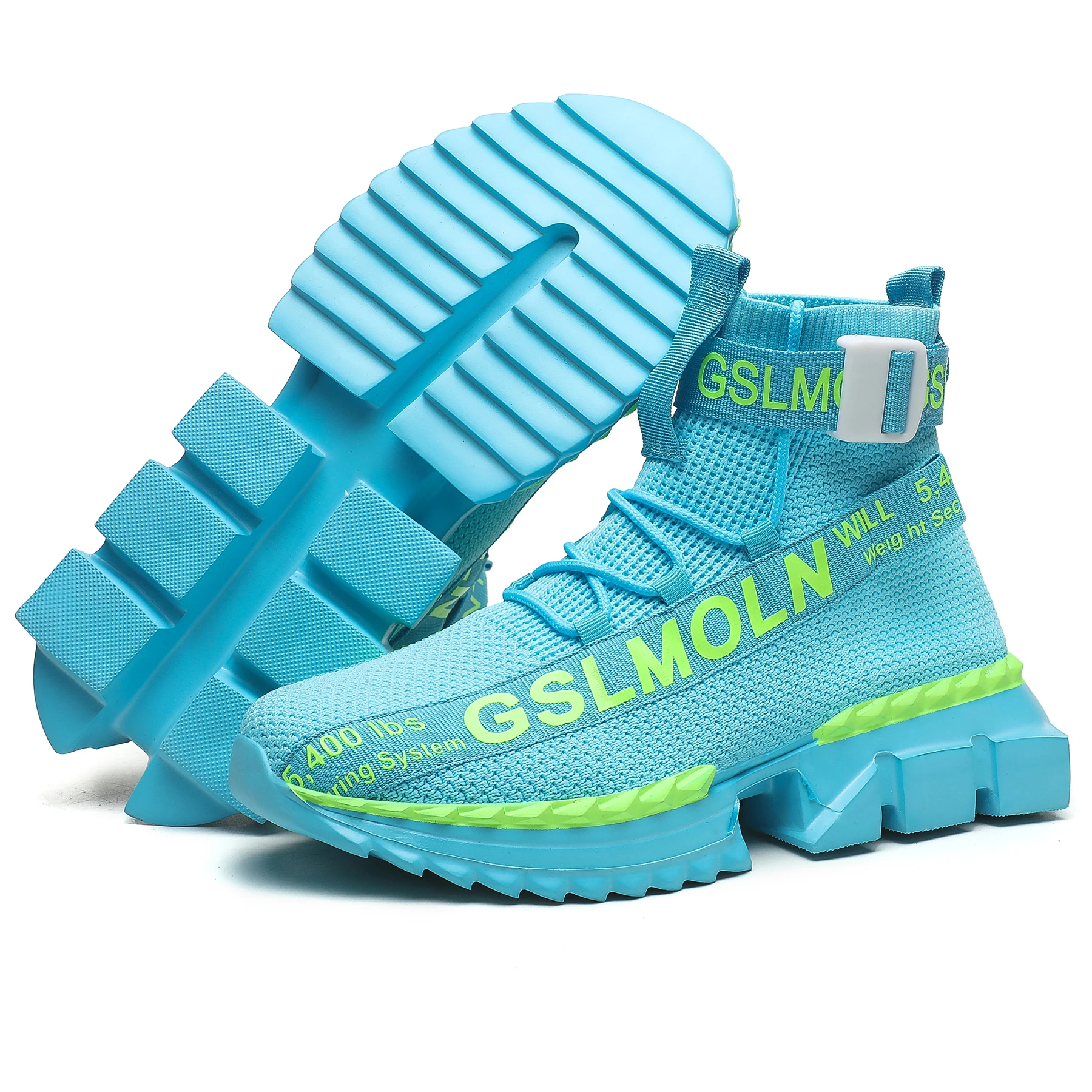 

YRZL Sneakers Men Mesh Running Shoes High-top Comfortable Heighten Sports Shoes Breathable Walking Shoes Men Sneakers