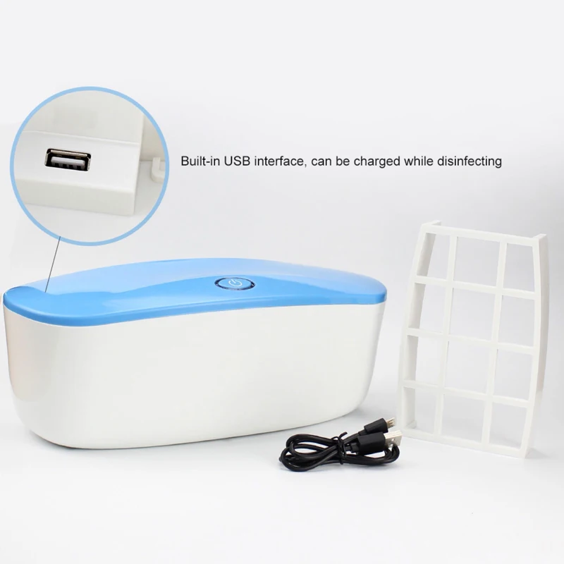 

Portable USB Cable UV Sterilizer Disinfection Cabinet Box for Nail Art Tools UV LED Nail Disinfection Case Ultraviolet Light
