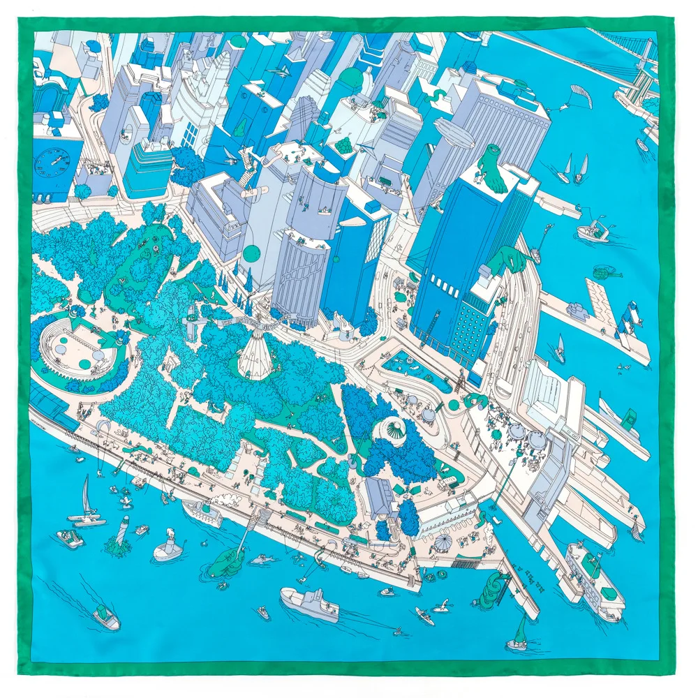 Атласный дизайнерский шарф 90x90 см женский Шелковый платок атласная Бандана Battery