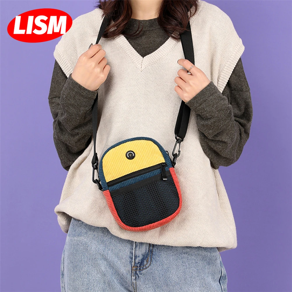 LISM модная женская сумка новинка 2019 сочетающаяся с цветом строчка Вельветовая