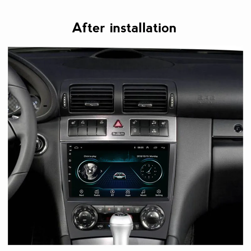 Система мультимедийная Автомобильная на Android 11 0 с GPS-навигацией для Mercedes Benz CLK W209