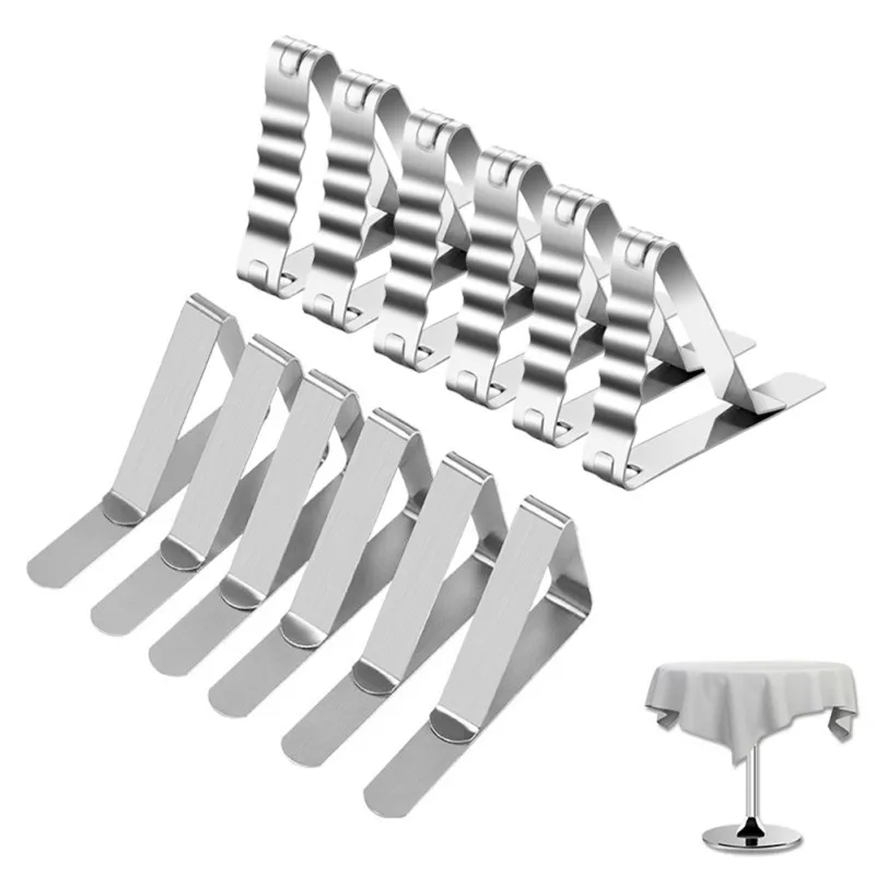 

Tablecloth Clip Triangle Tablecloth Clip Corrugated Tablecloth Clip 430 stainless steel firm and easy to install 24PCS