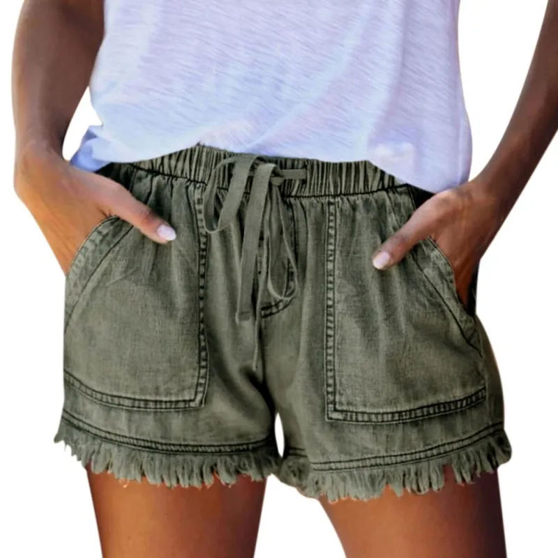 

Summer Street Style Loose Waist Casual High Waist And Thin Denim Shorts Women's Hot Pants