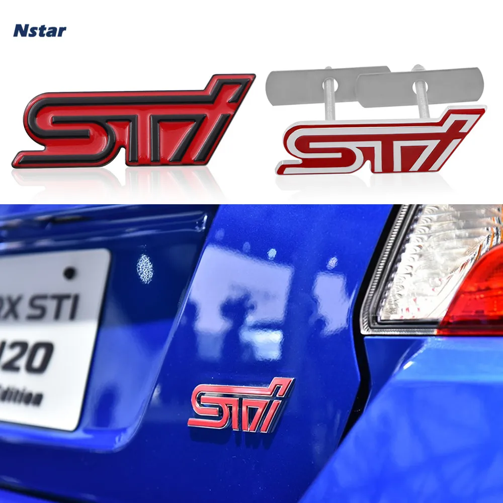 1 шт. эмблема переднего гриля автомобиля Nstar из сплава STI значок для украшения