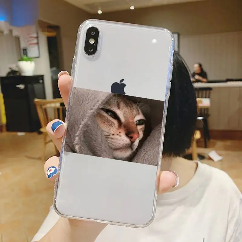 

cat dog Cute animal luxury mobile Phone Case Transparent soft For iphone 5 5s 5c se 6 6s 7 8 11 12 plus mini x xs xr pro max