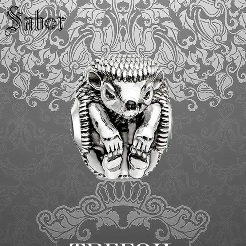 Подвеска еж из бисера для мужчин и женщин серебряная подвеска подарок подходит