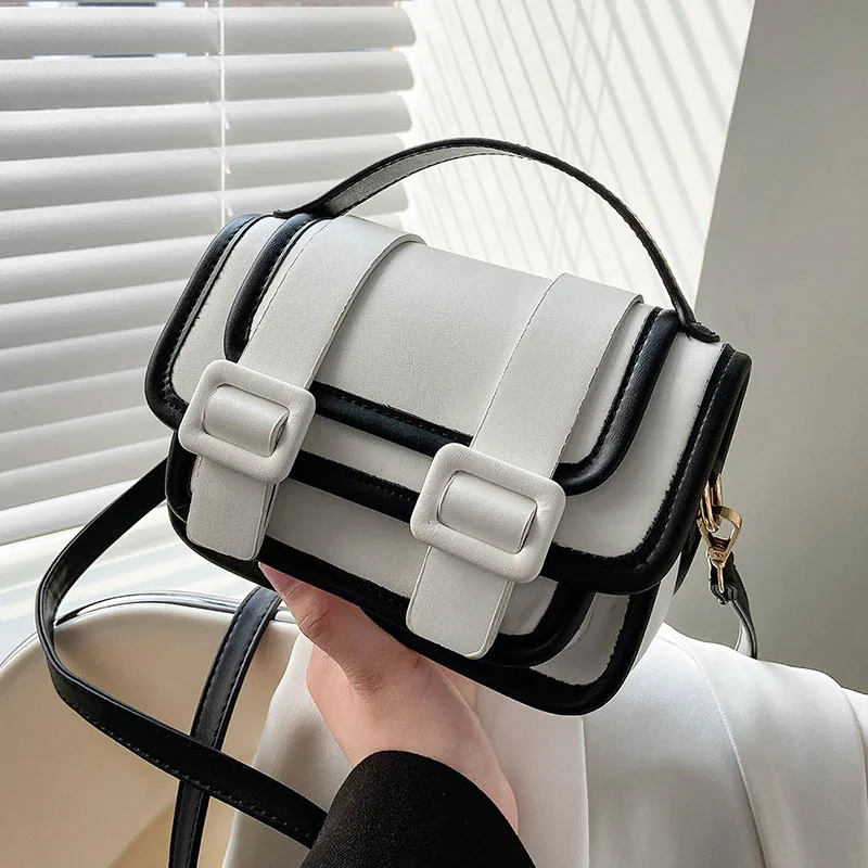 

TOYOOSKY Vintage Designer Small Simple PU Leather Flap Crossbody Shoulder Bags for Women 2021 Women's Trendy Handbags Branded