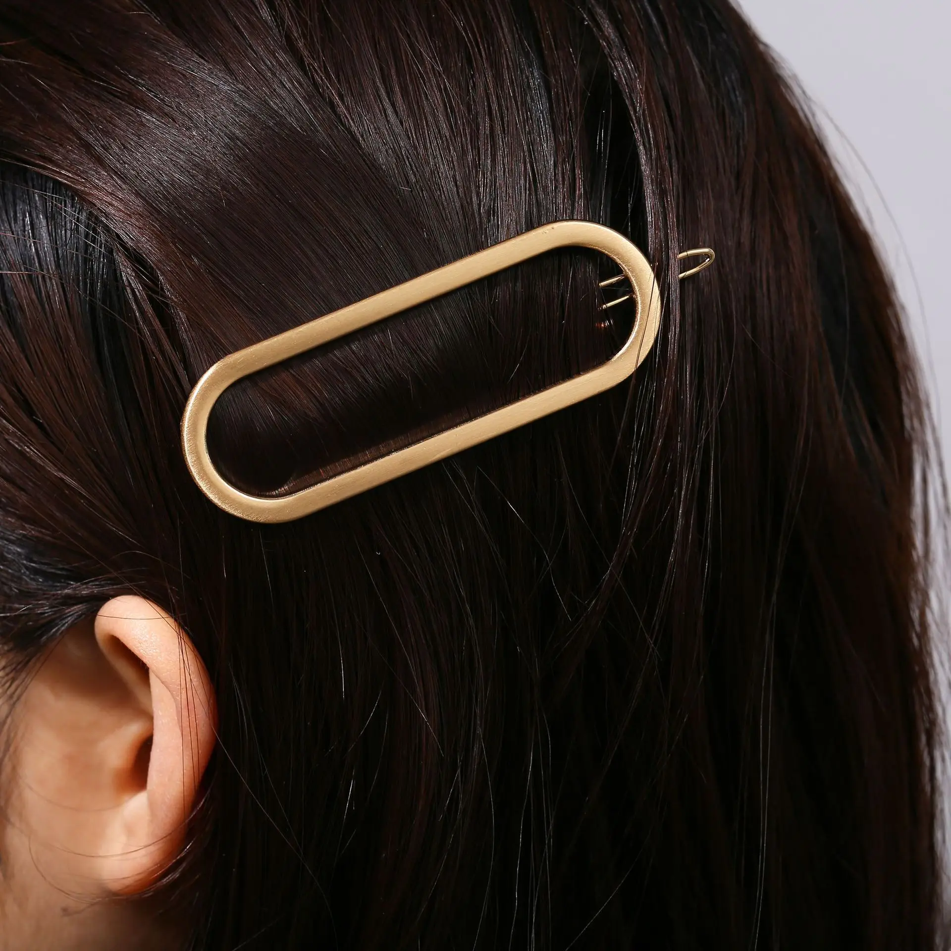 Геометрические заколки серебряные для волос зажимы головные уборы женщин