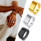 Мужское кольцо-печатка с квадратным ремешком, винтажная деревенская бижутерия из нержавеющей стали цвет оксидированного серебра