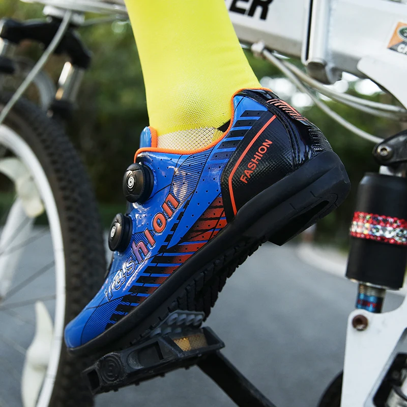 

D.ZGG Men's Sports Shoes Professional Competition Mountain Bike Shoes Comfortable Non-Slip Self-Locking Road Cycling Shoes Women