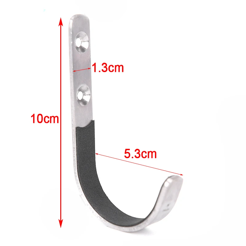 

1Pair Stainless Steel Gun Wall Mount Storage Rack J-Hook Rifle Shot Gun Hangers Set Anti-Scratch New Gun Rack