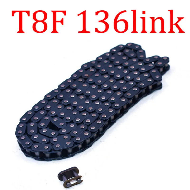 

Цепь 47cc 49cc T8F, 136 звеньев и 38 54 74 зубьев, цепная пластина, Звездочка для мини-мотоцикла, квадроцикла, 2 такта, детали двигателя, аксессуары