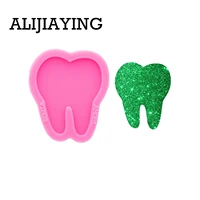 dy0361 super glossy tooth silicone mold epoxy craft molds diy for badge reel resin crafting mould not sticky