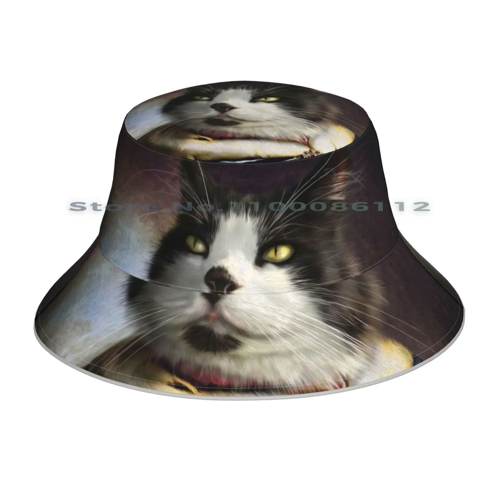 Портрет кошки-Панама Боб Солнцезащитная шапка кошка помпоппет портреты кошки
