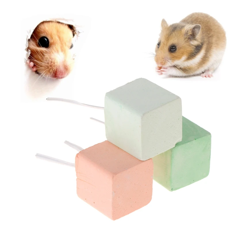 

Hamster Teeth Grinding Stone Mineral Calcium Rabbit Rat Squirrel Toys Cube Hang