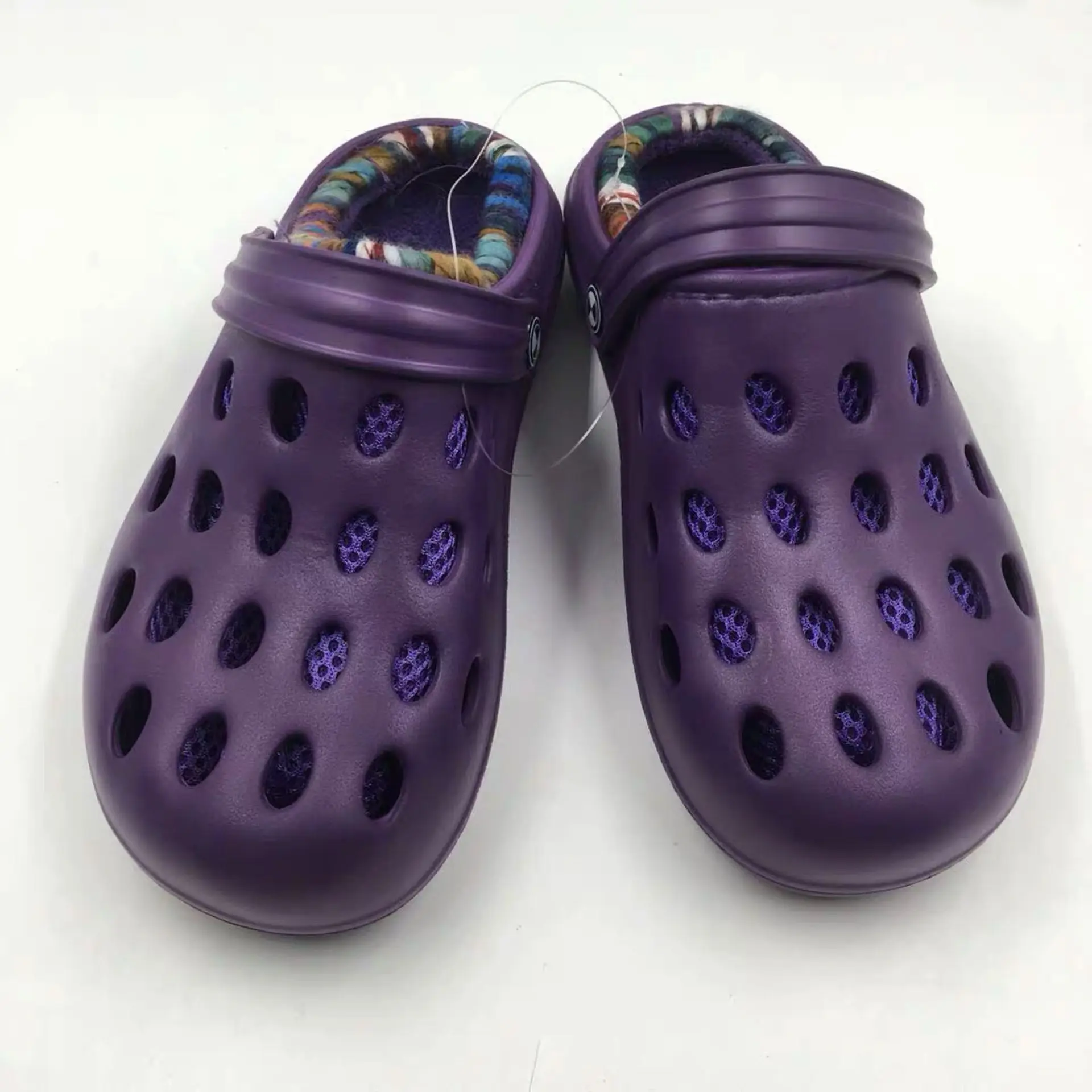 RH/Оригинальные Теплые Зимние садовые Сабо Меховая домашняя садовая обувь EVA